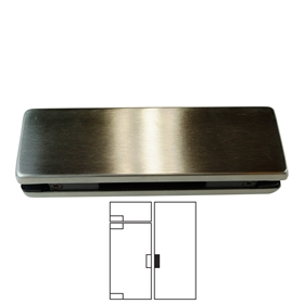 End cap for centre lock for glass door