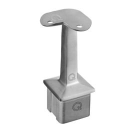 Corner handrail holder for square balusters. Stainless steel