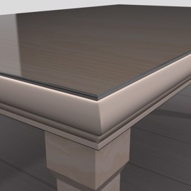Smoked glass top for table