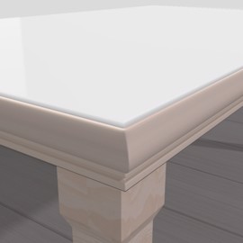 White glass top for table