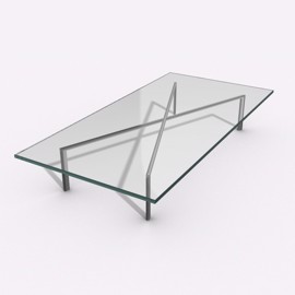 Clear tempered glass table top