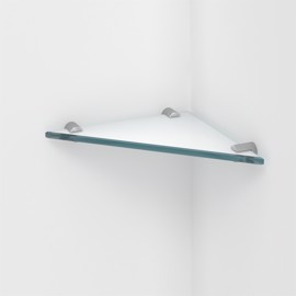 Triangular glass shelf in frosted glass cut to size