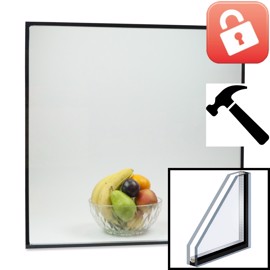 Tempered safety glass 2-layer thermal window