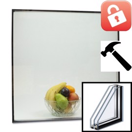 Toughened safety glass 3-layer thermal window, anti-theft