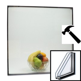 Laminated safety glass 3-layer double glazing