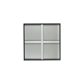 Thermoglass with white glazing bars 4 fields